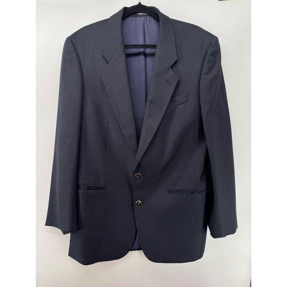 Dino Salvatore Roma Lanificio 100% Wool Blue Navy Blazer Sport Jacket 38R